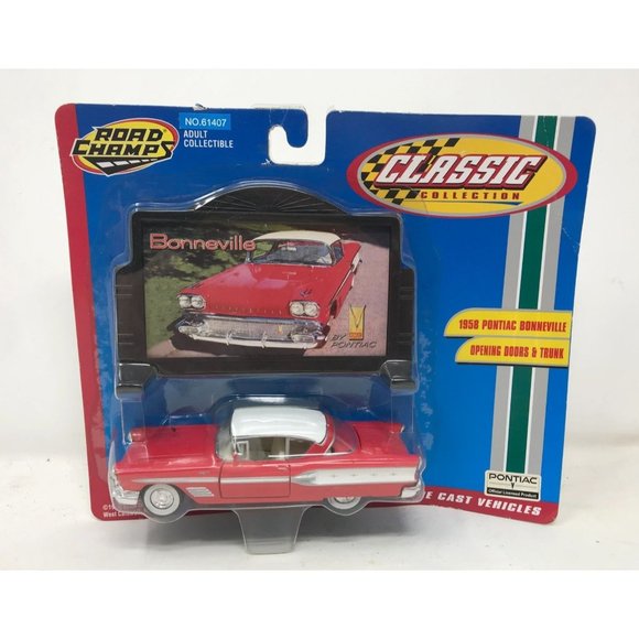 Road Champs Classic Collection 1:43 Die Cast 1958 Pontiac Bonneville - Picture 1 of 5